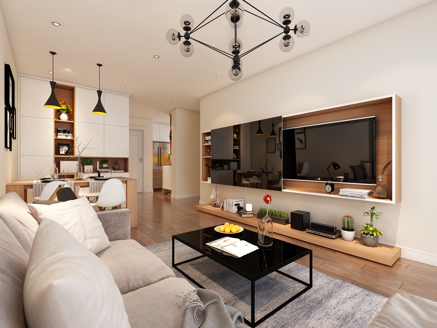 Thiết kế nội thất tạo điểm nhấn cho căn hộ chung cư