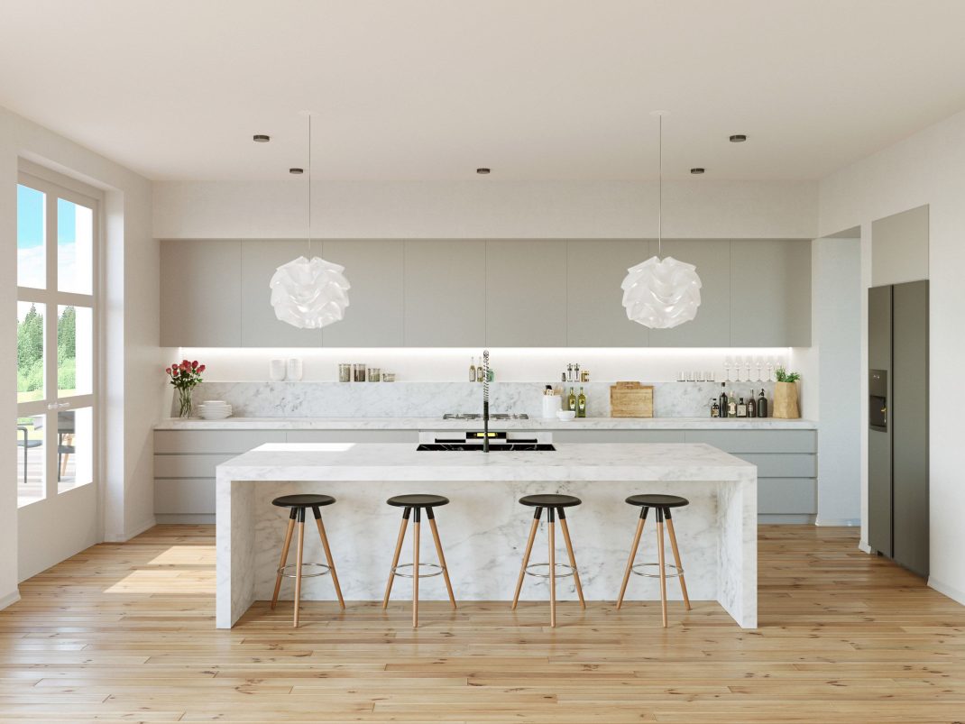 Phòng bếp màu trắng giúp bán nhà nhanh hơn
